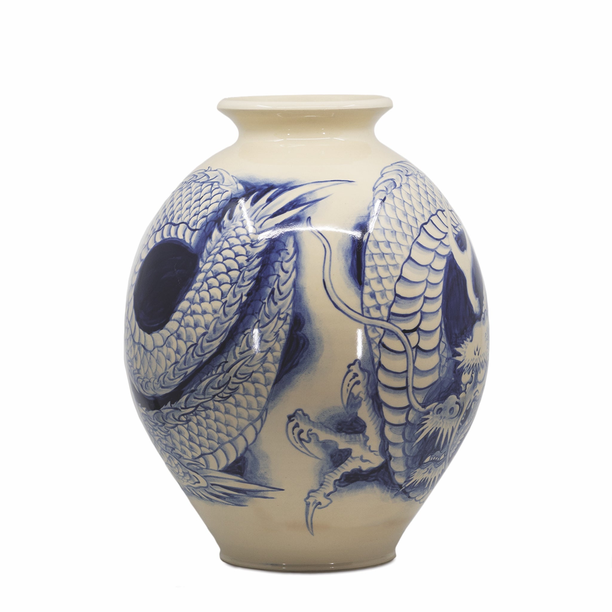 Blue Scale Porcelain Vase