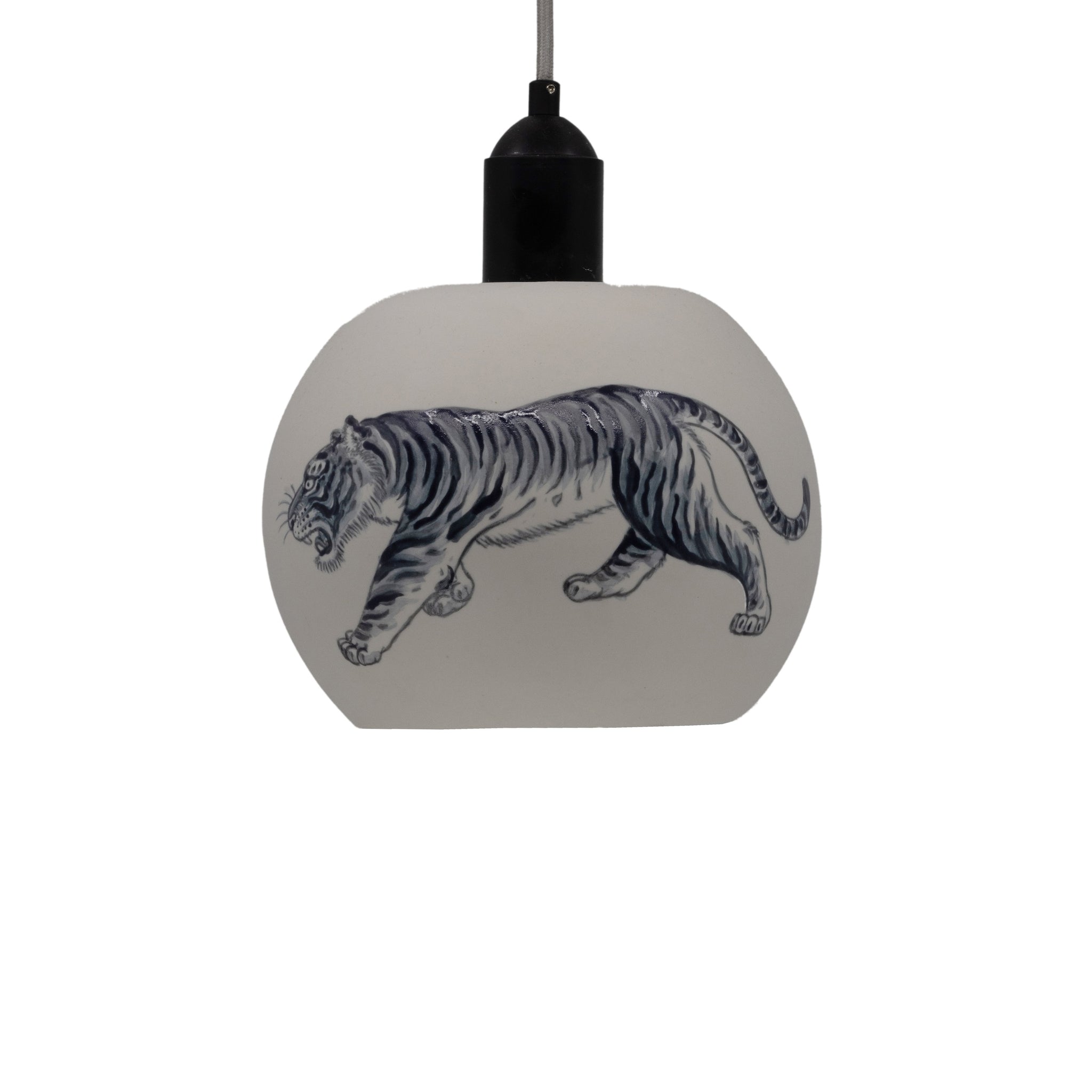 Painted Tiger Translucent Porcelain Light