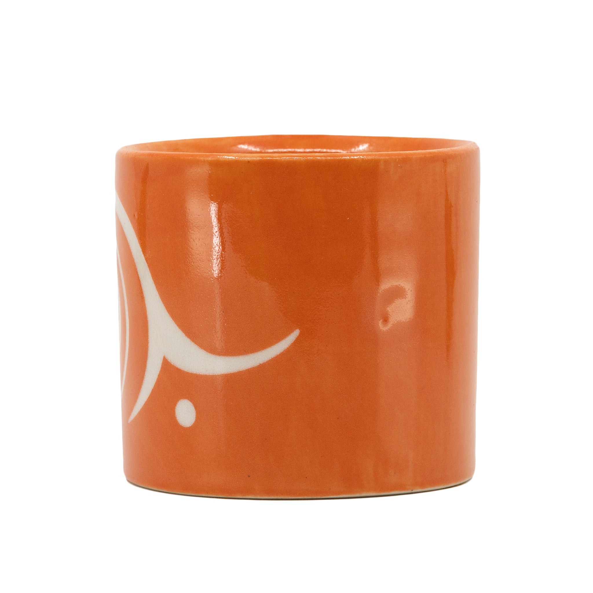Radial Orange Porcelain Cup