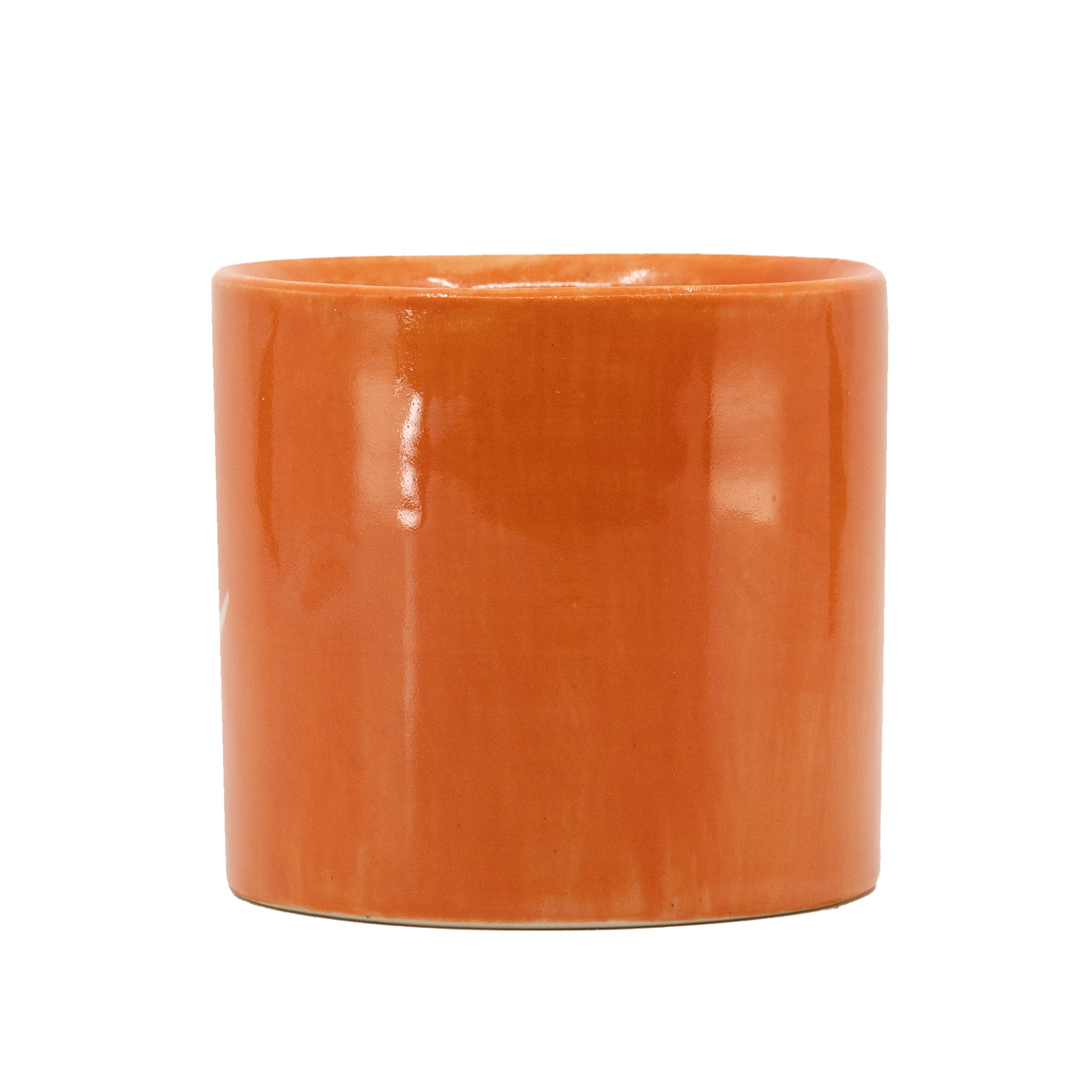 Radial Orange Porcelain Cup