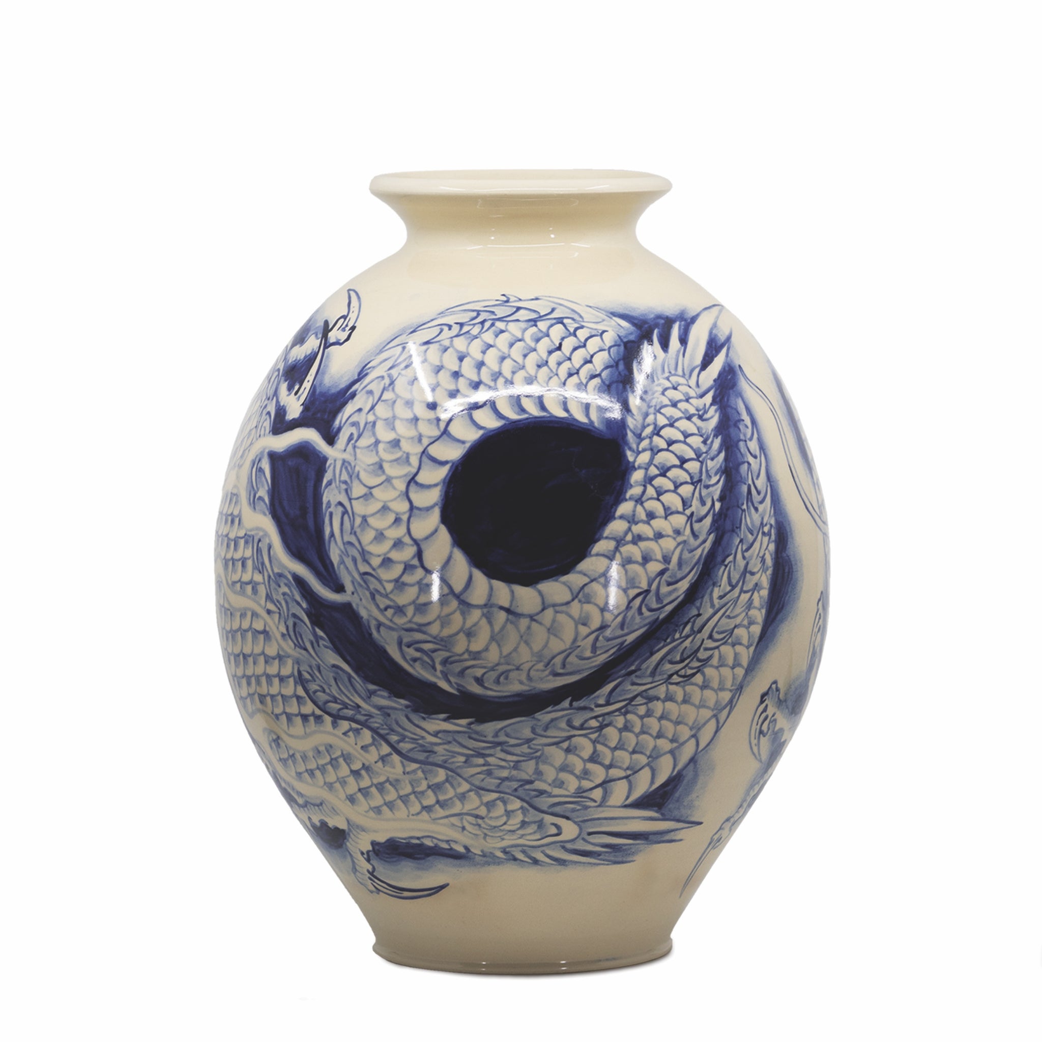 Blue Scale Porcelain Vase
