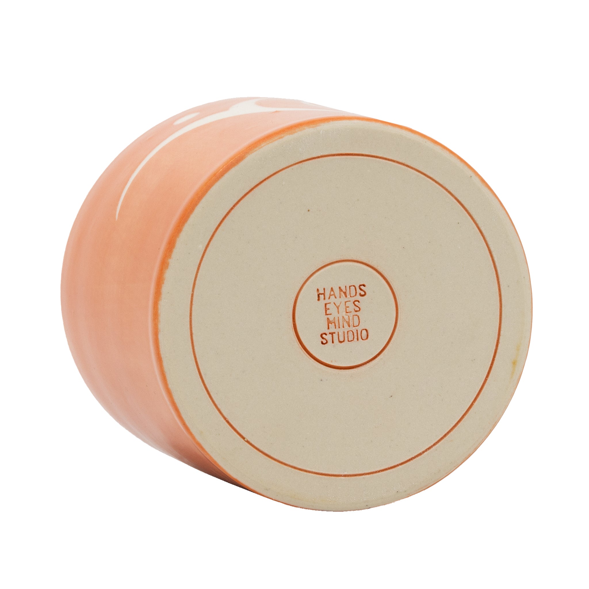 Radial Orange Porcelain Cup