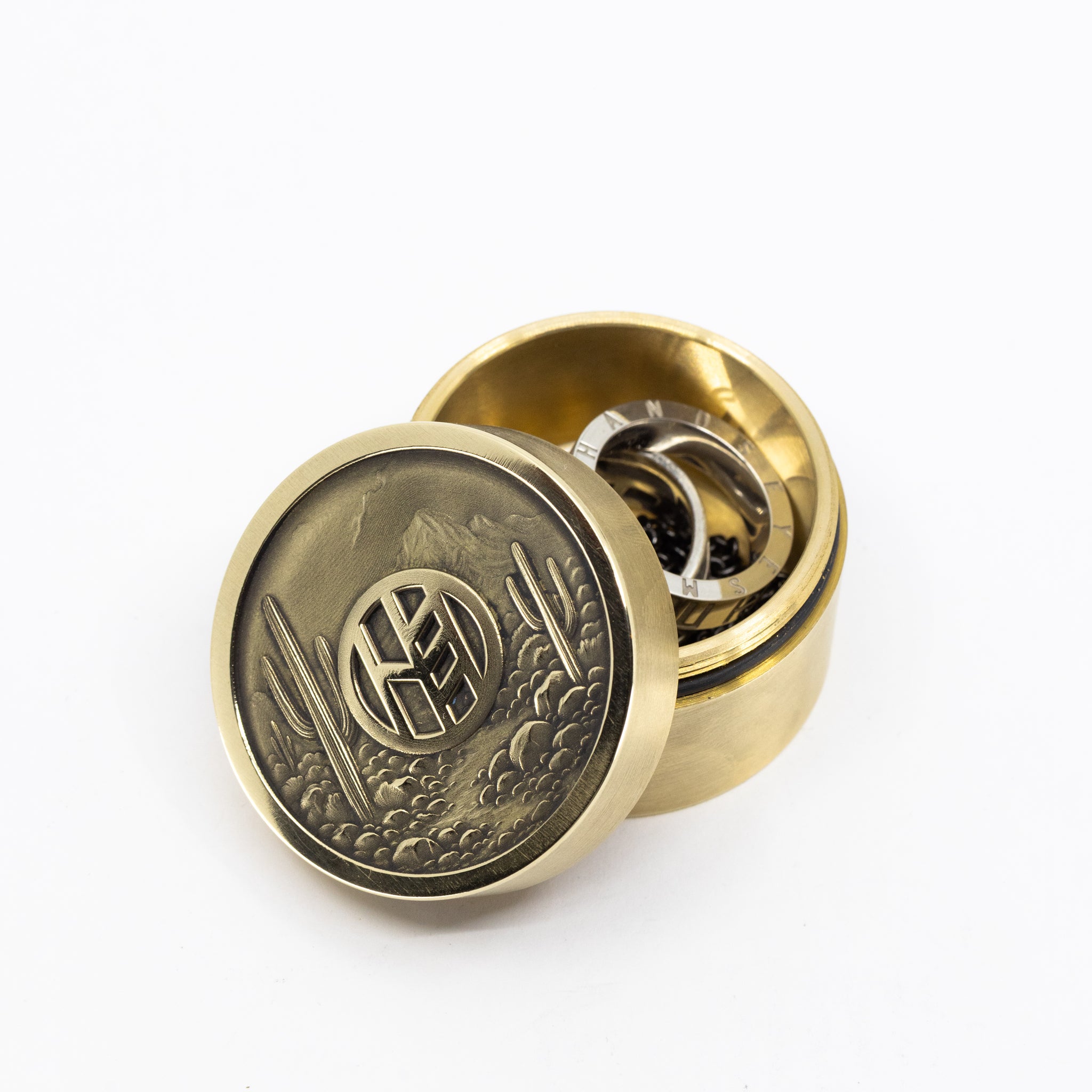 Scenic Logo Brass Jar