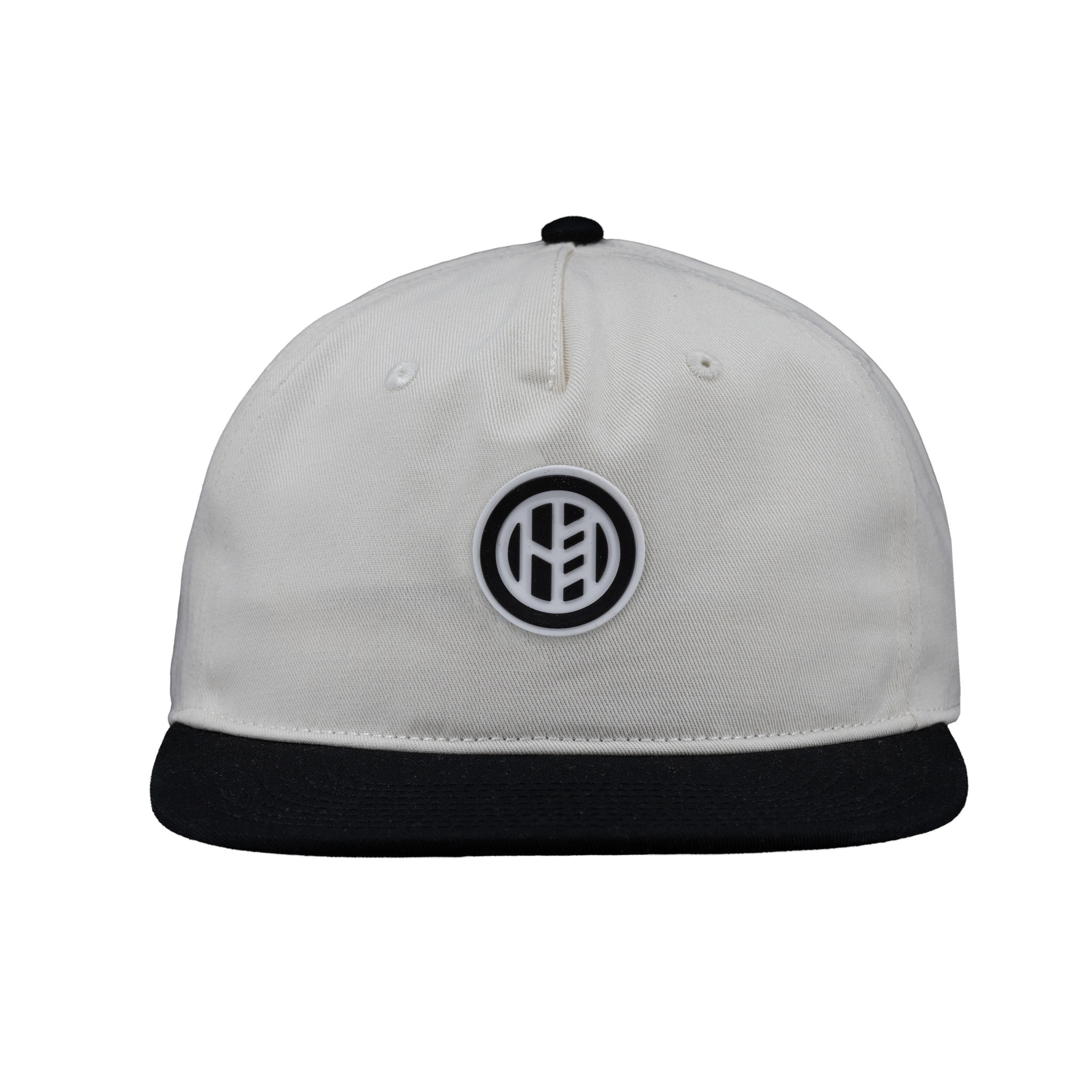 Rubber Circle Badge Hat 2-Tone