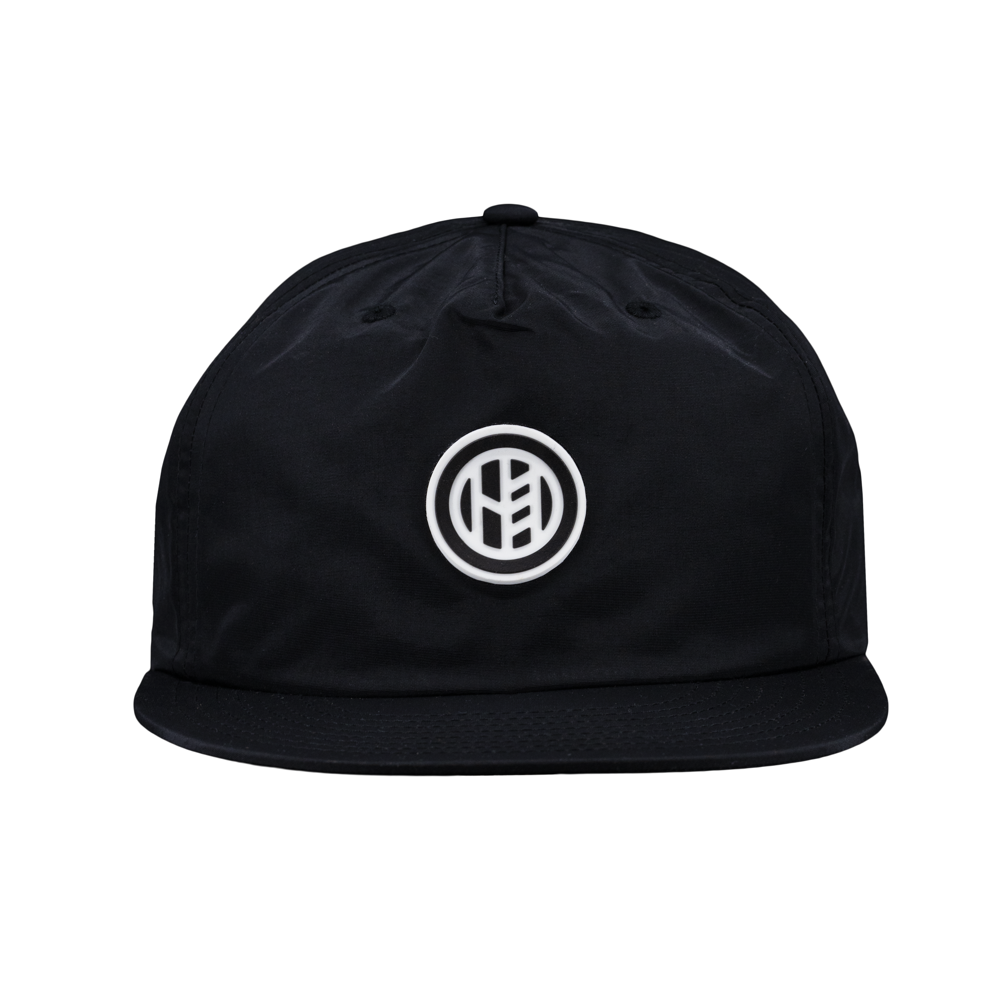 Rubber Circle Badge Hat Nylon