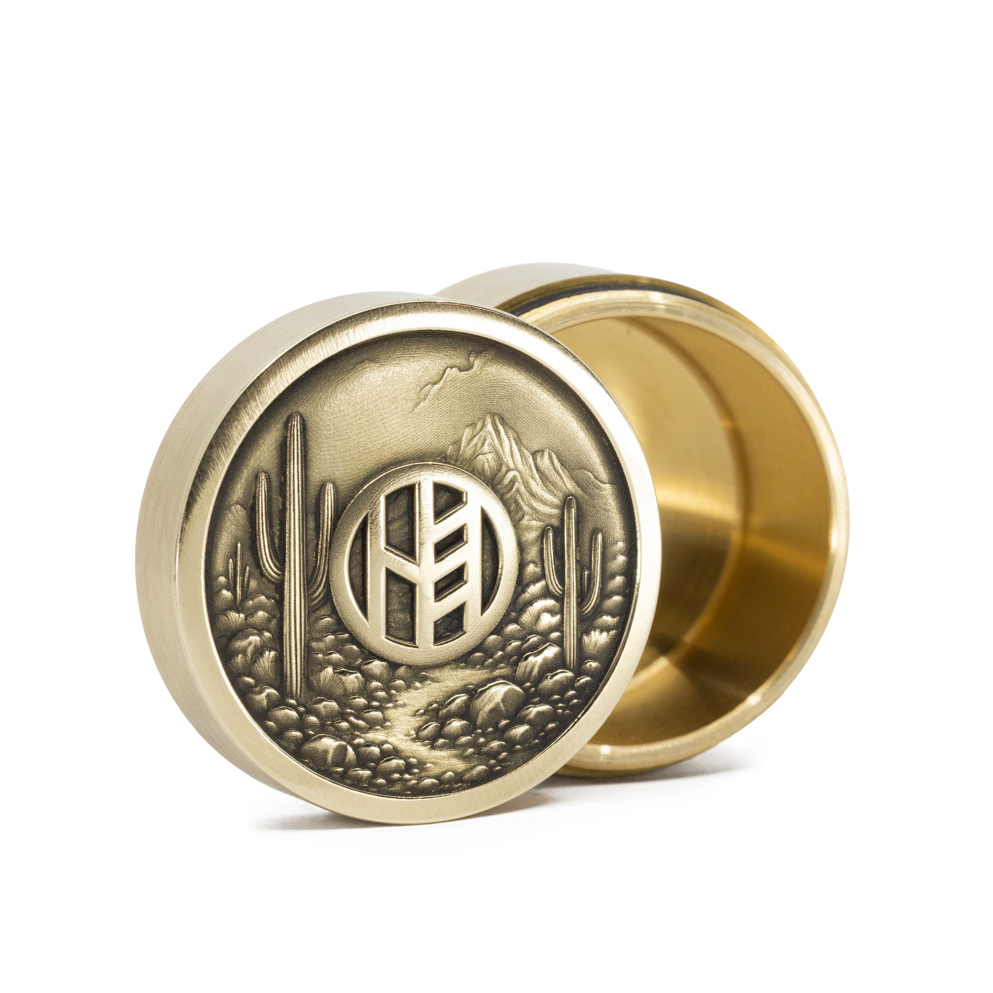 Scenic Logo Brass Jar