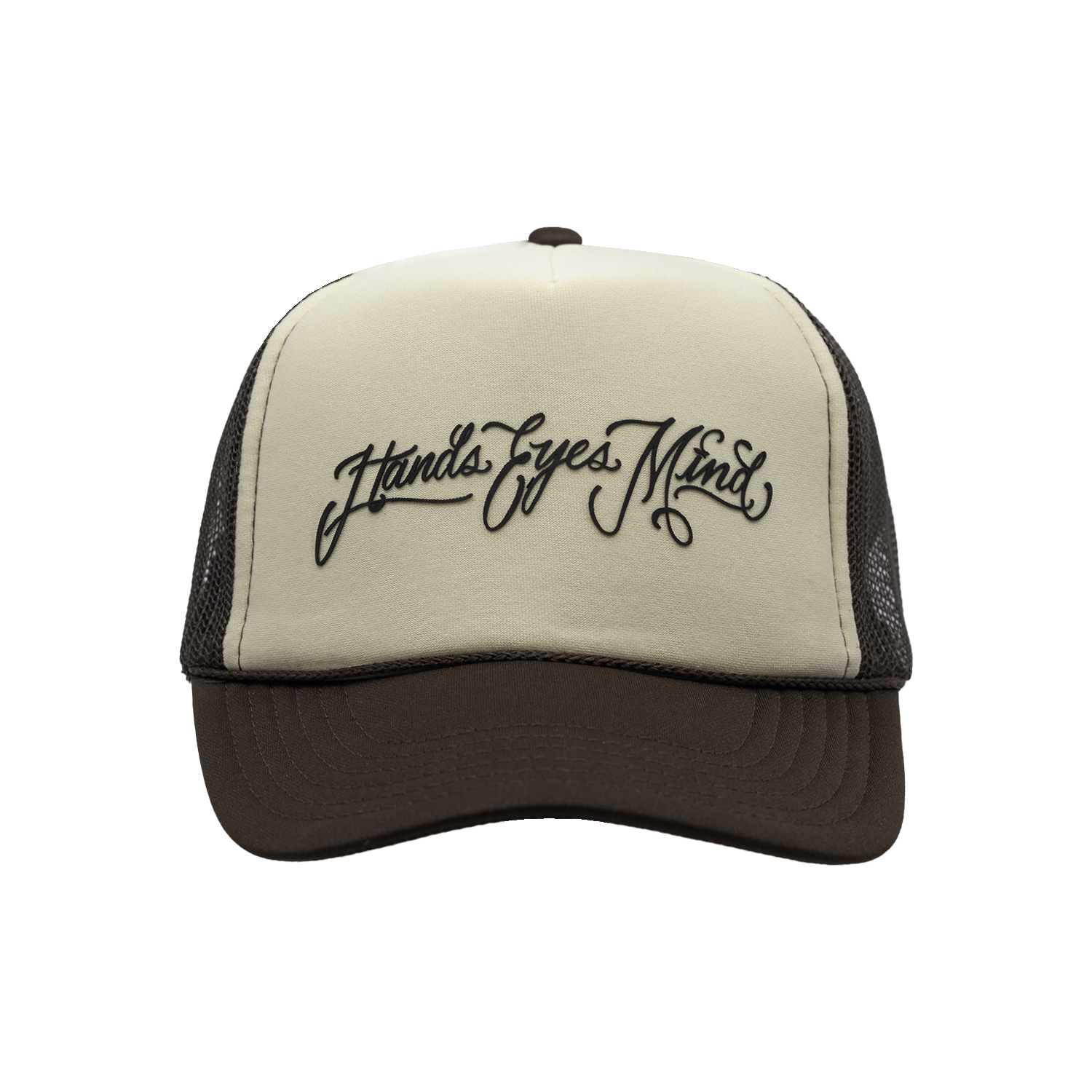 Script Logo Brown Trucker Hat