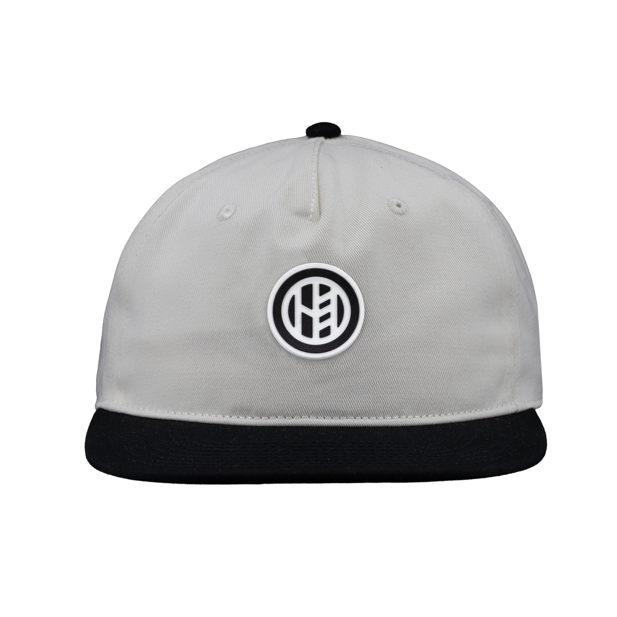 Rubber Circle Badge Hat 2-Tone